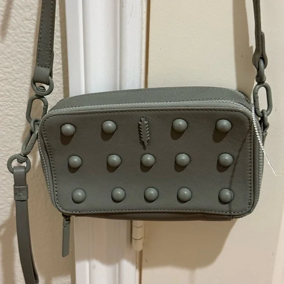 Thacker Elegant Gray green Crossbody Bag NWOT - Picture 2 of 11